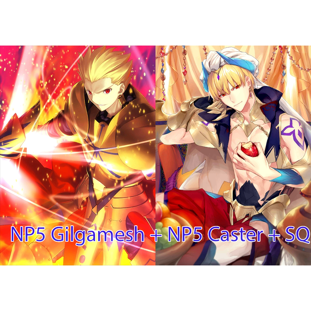 [NA] [INSTANT] FGO NP5 Gilgamesh 5Caster + 1300-1500SQ Fate Grand Order endgame account LB6 /1000-Mobile Games Starter