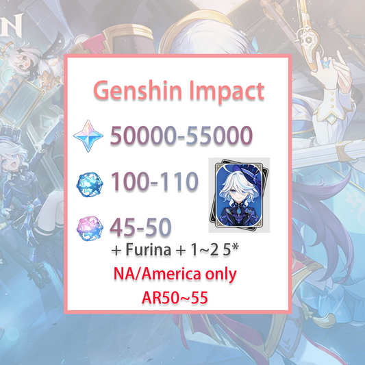 [NA] [INSTANT] Furina + 50000 primogems, Wishes AMERICA Genshin Impact Starter Account-Mobile Games Starter