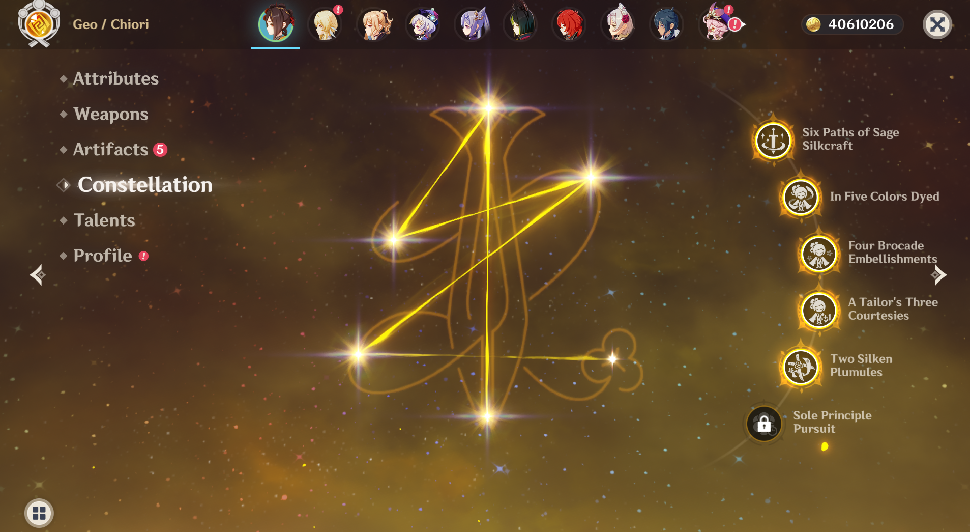 [NA] [INSTANT] Genshin Impact C5 Chiori + BiS Signature Weapon AR52 AMERICA Starter Farmed Account-Mobile Games Starter