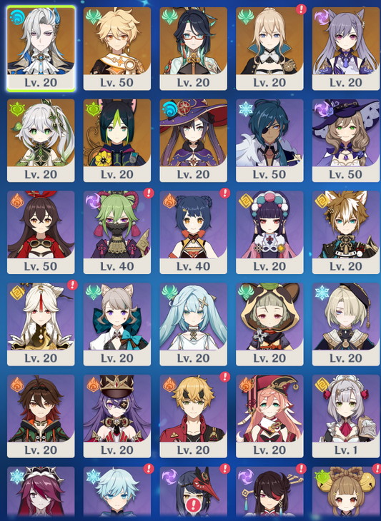 [NA] [INSTANT] Genshin Impact Neuvillette Nahida Xianyun AR50 AMERICA Starter Farmed Account-Mobile Games Starter