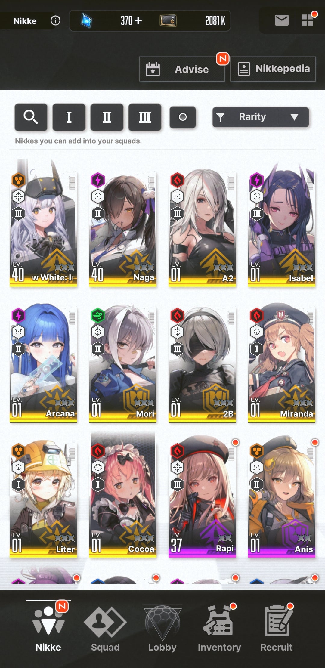 [NA] [INSTANT] NIKKE 10SSR 2B+Skin+A2+Skin+Arcana+Liter+Liter GODDESS OF VICTORY starter account-Mobile Games Starter