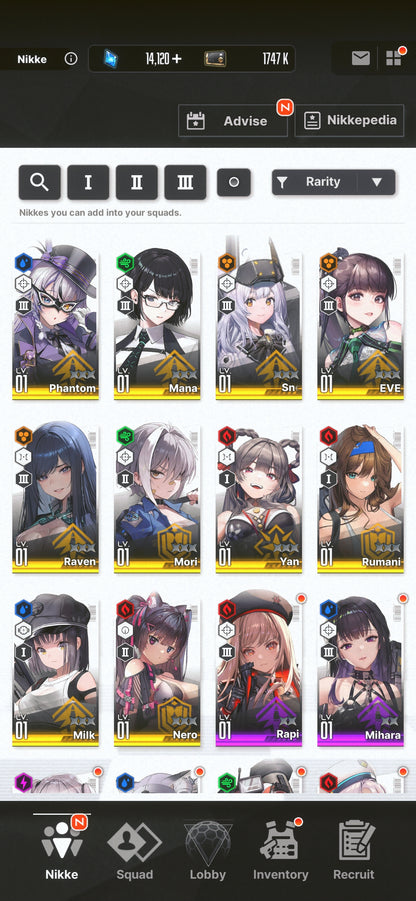 [NA] [INSTANT] NIKKE 10SSR Eve+Raven+Rumani+Nero+14000 gems GODDESS OF VICTORY Stellar Blade starter account
