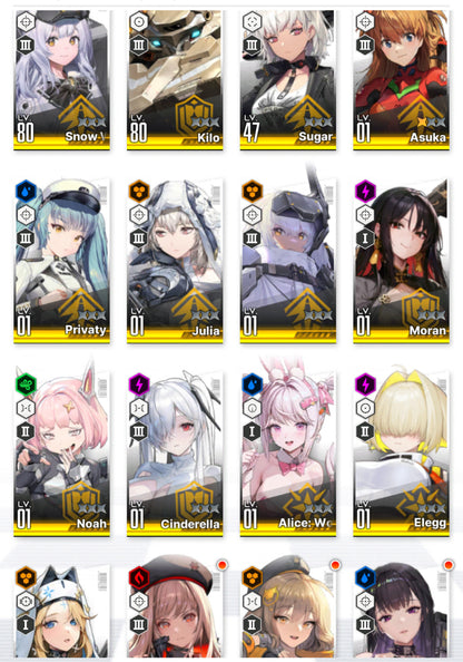 [NA] [INSTANT] NIKKE 11SSR Asuka+Skin+Cinderella+Bunny Alice+Moran+Noah++ GODDESS OF VICTORY starter account Evangelion-Mobile Games Starter