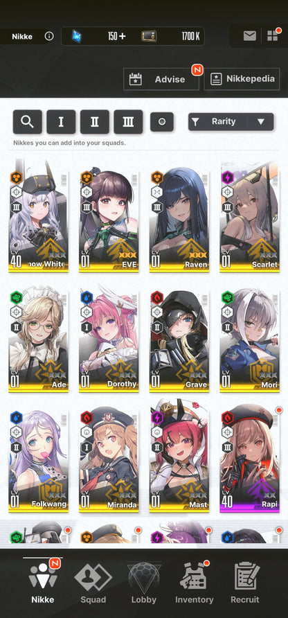 [NA] [INSTANT] NIKKE 11SSR MLB 4X Eve+4X Raven+Scarlet+Dorothy+Grave++ GODDESS OF VICTORY Stellar Blade starter account-Mobile Games Starter