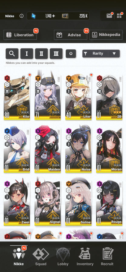 [NA] [INSTANT] NIKKE 12SSR MLB 4X 2B+Skin+Liter++ GODDESS OF VICTORY starter account-Mobile Games Starter