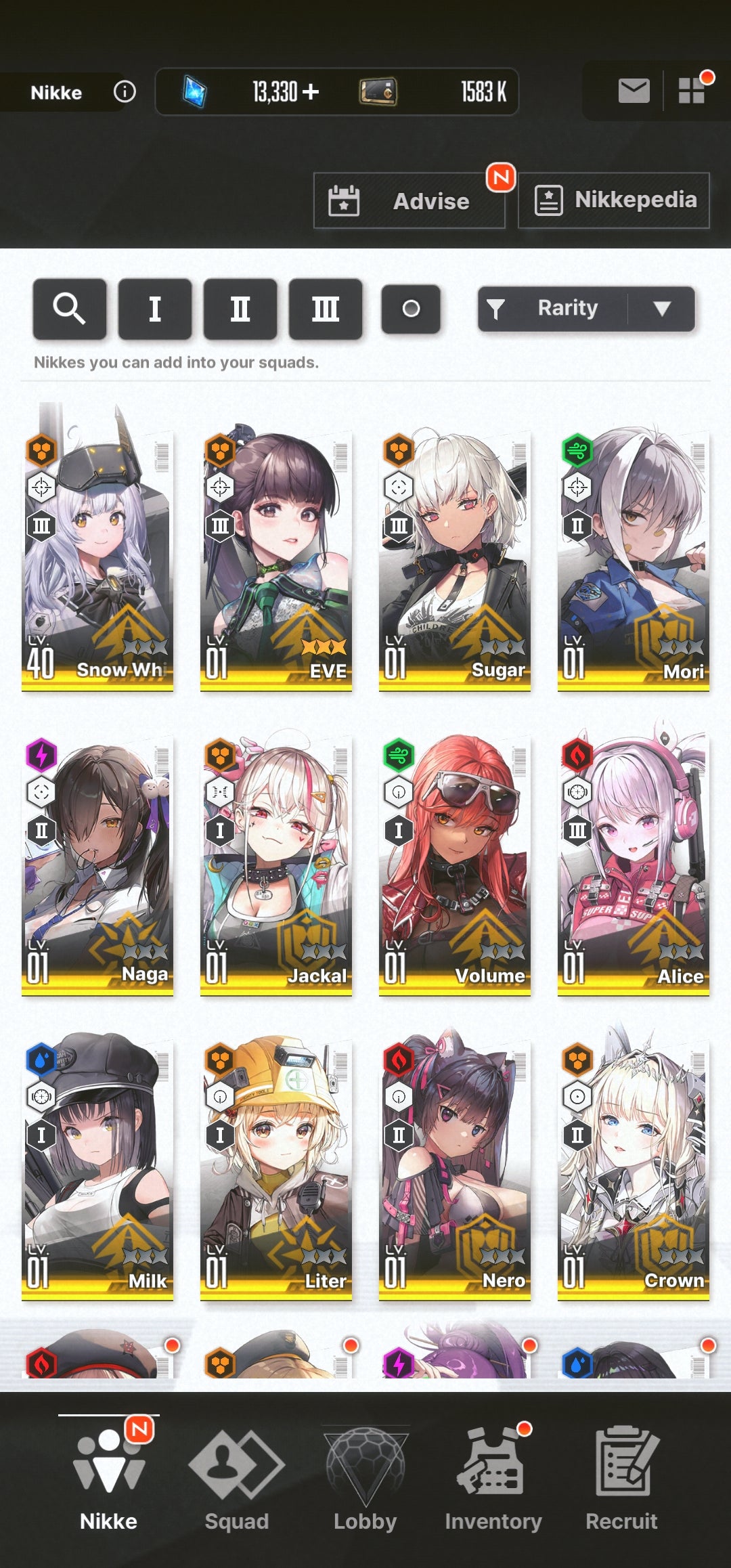 [NA] [INSTANT] NIKKE 12SSR MLB 4X Eve+Crown+Liter+13000 gems GODDESS OF VICTORY Stellar Blade starter account-Mobile Games Starter