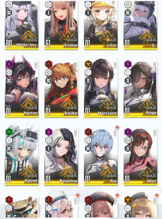 [NA] [INSTANT] NIKKE 13SSR 3Collab Asuka+Rei+Mari+Skin+Liter+Harran++ GODDESS OF VICTORY starter account Evangelion-Mobile Games Starter