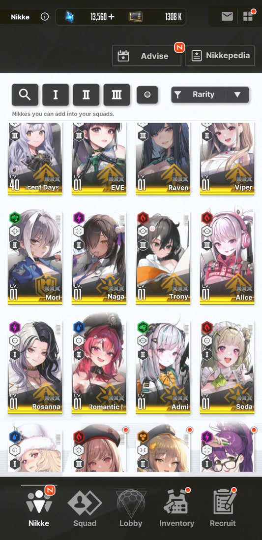 [NA] [INSTANT] NIKKE 13SSR Eve+Raven+13000 gems+31 recruits GODDESS OF VICTORY Stellar Blade starter account-Mobile Games Starter