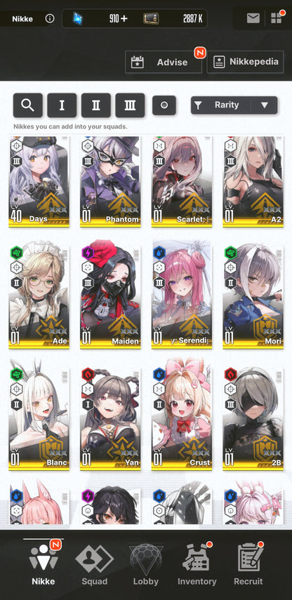 [NA] [INSTANT] NIKKE 17SSR 2B+Skin+A2+Skin+Dorothy: Serendipity+Scarlet Black Shadow+Blanc+Bunny Alice++ GODDESS OF VICTORY starter account-Mobile Games Starter