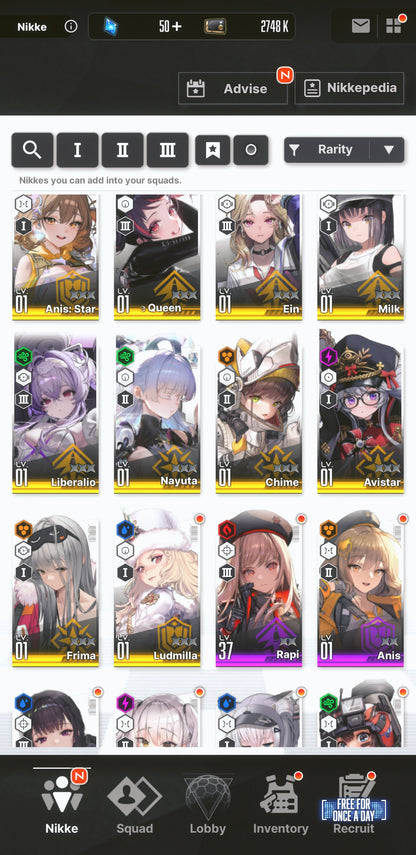 [NA] [INSTANT] NIKKE 17SSR Anis: Star+Nayuta+Liberalio+Scarlet Black Shadow++ GODDESS OF VICTORY starter account-Mobile Games Starter