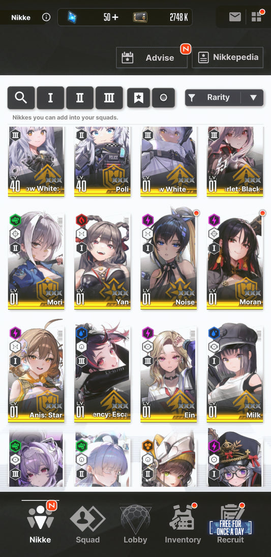 [NA] [INSTANT] NIKKE 17SSR Anis: Star+Nayuta+Liberalio+Scarlet Black Shadow++ GODDESS OF VICTORY starter account-Mobile Games Starter