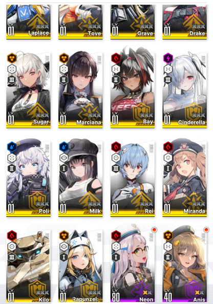 [NA] [INSTANT] NIKKE 18SSR Asuka+Rei+Skin+Cinderella+Grave+Tove+Bay++ GODDESS OF VICTORY starter account Evangelion-Mobile Games Starter