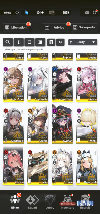 [NA] [INSTANT] NIKKE 2 limited 24SSR+Pity Anis: Star+Modernia+Sakura+Rosanna+Red Hood+Skin+Cinderella+Crown++ GODDESS OF VICTORY starter account-Mobile Games Starter