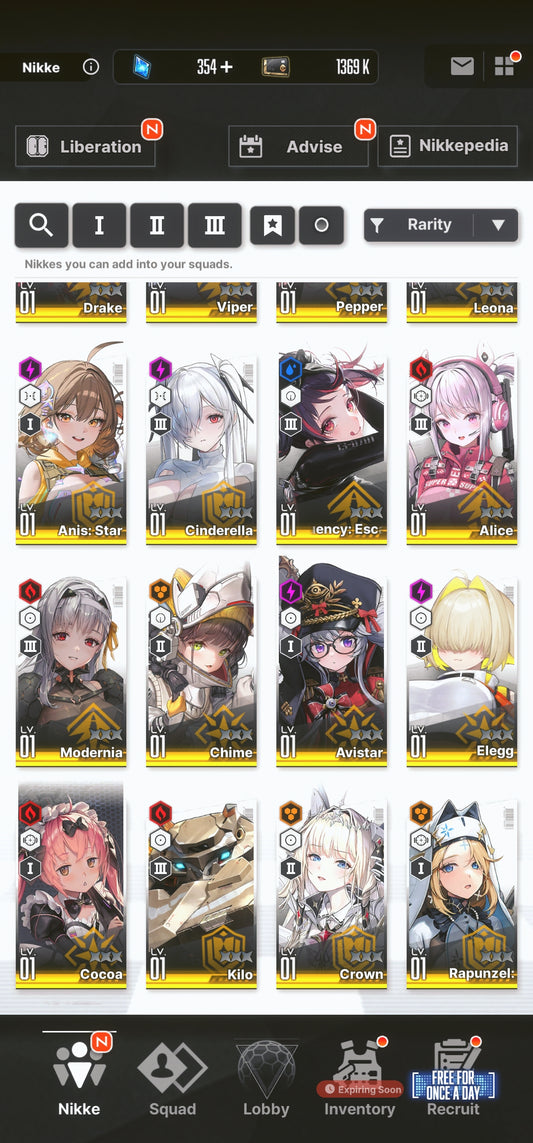 [NA] [INSTANT] NIKKE 2 limited 24SSR+Pity Anis: Star+Modernia+Sakura+Rosanna+Red Hood+Skin+Cinderella+Crown++ GODDESS OF VICTORY starter account-Mobile Games Starter
