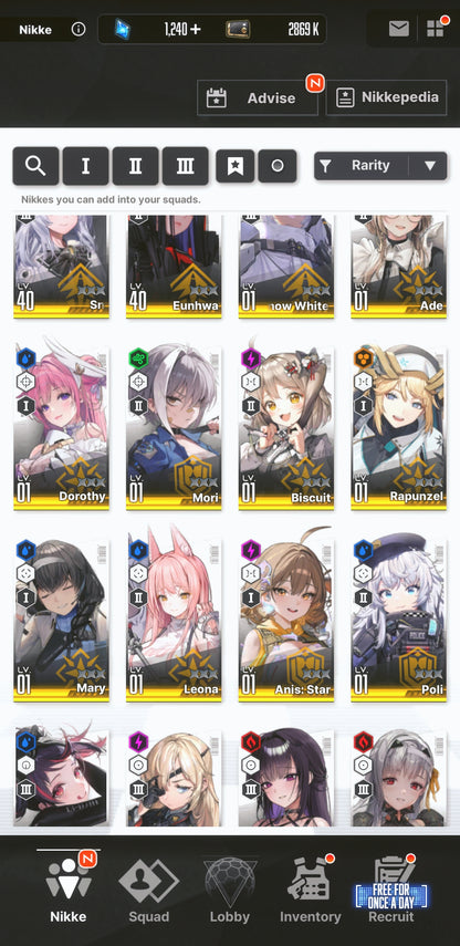 [NA] [INSTANT] NIKKE 23SSR Anis: Star+Nayuta+Liberalio+Red Hood+Dorothy+Modernia+Mihara+ GODDESS OF VICTORY starter account-Mobile Games Starter
