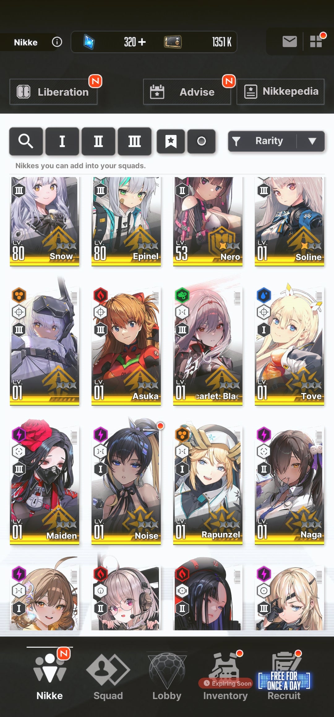 [NA] [INSTANT] NIKKE 28SSR Anis: Star+3Collab Asuka+Rei+Mari+Skin+Liberalio+Crown+Modernia+Red Hood+Skin+Scarlet Black Shadow+Liter+ GODDESS OF VICTORY starter account Evangelion-Mobile Games Starter