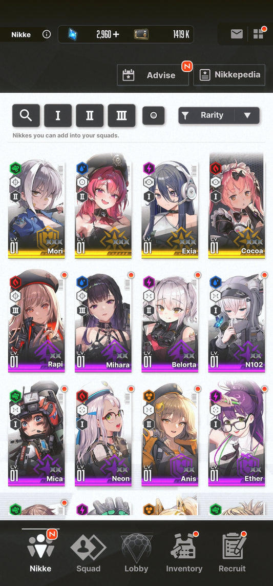 [NA] [INSTANT] NIKKE 4SSR Mori+Mast+Cocoa+Exia++ GODDESS OF VICTORY starter account-Mobile Games Starter