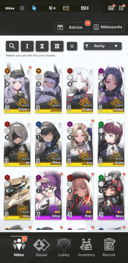 [NA] [INSTANT] NIKKE 9SSR 2B+Skin++ GODDESS OF VICTORY starter account-Mobile Games Starter