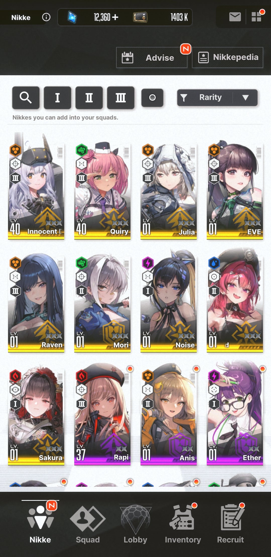 [NA] [INSTANT] NIKKE 9SSR Eve+Raven+12000 gems+30 recruit GODDESS OF VICTORY Stellar Blade starter account-Mobile Games Starter