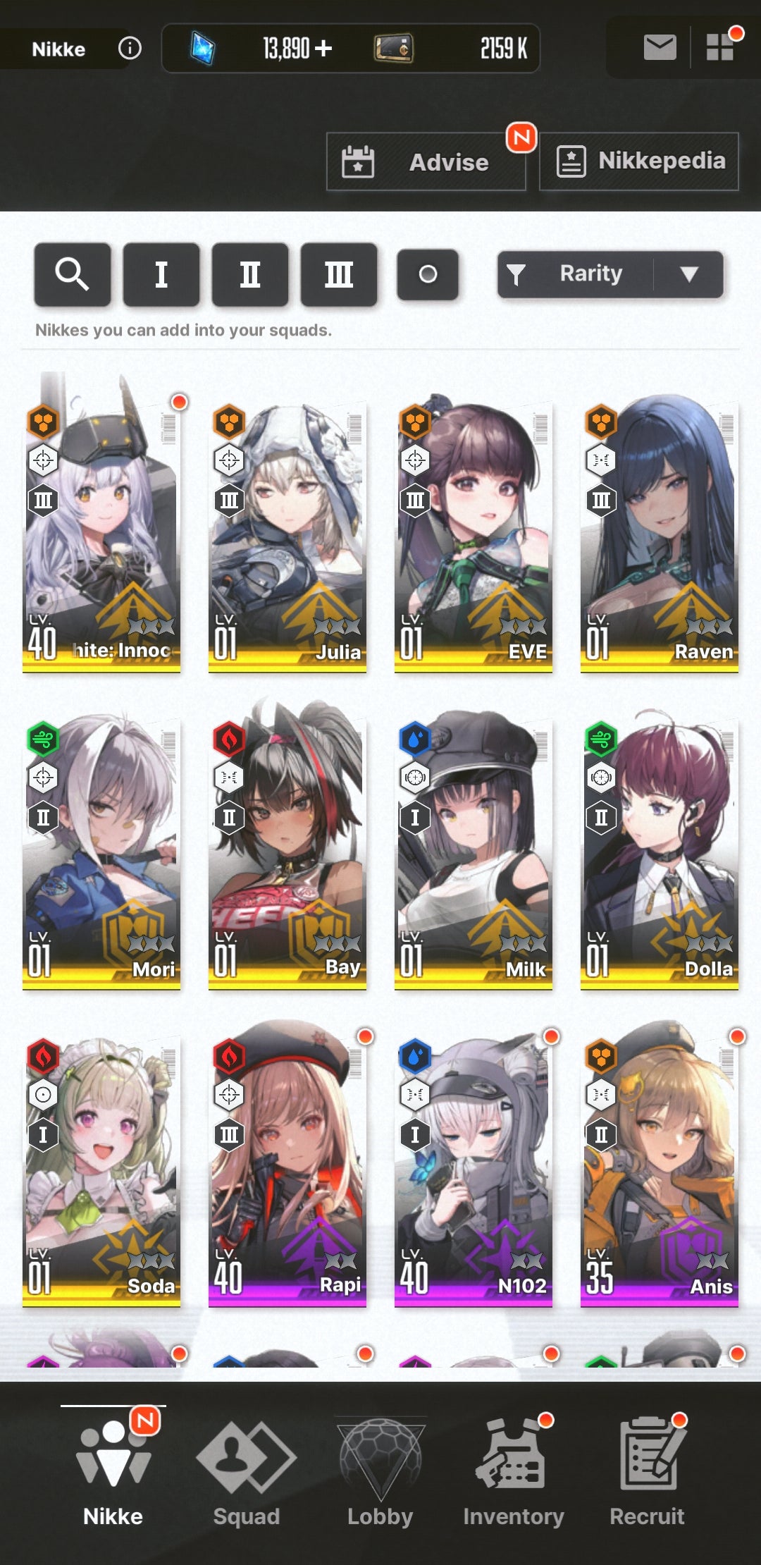 [NA] [INSTANT] NIKKE 9SSR Eve+Raven+13000 gems GODDESS OF VICTORY Stellar Blade starter account-Mobile Games Starter