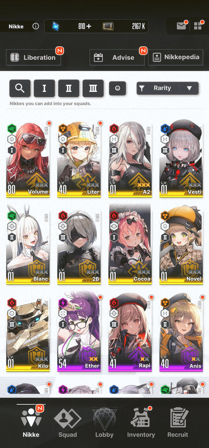 [NA] [INSTANT] NIKKE 9SSR MLB 4X A2+Skin+2B+Skin+Liter+Blanc+ GODDESS OF VICTORY starter account-Mobile Games Starter