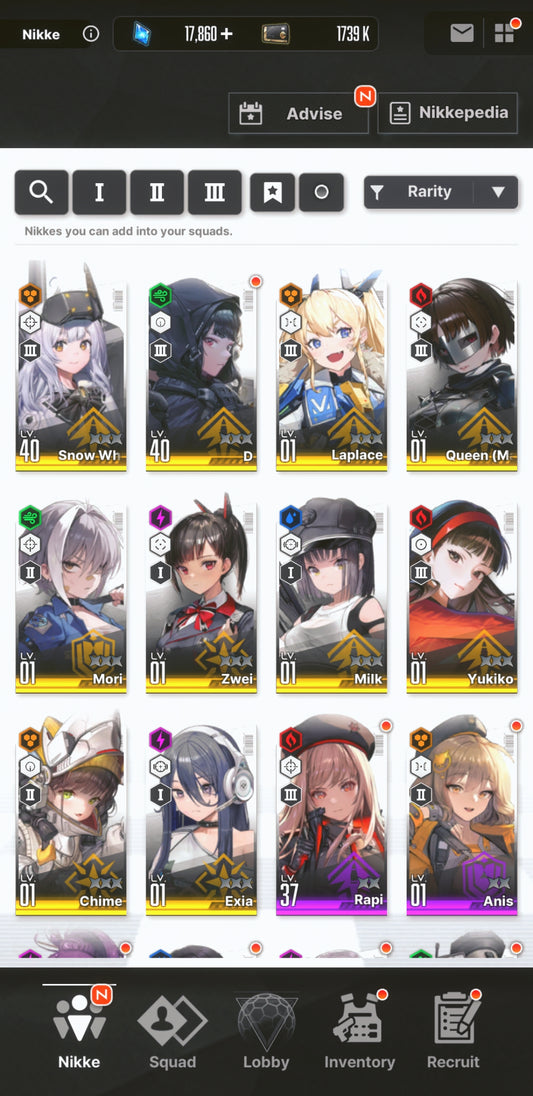 [NA] [INSTANT] NIKKE Makoto + Yukiko + 2 Skins + 16000 Gems + 132 advanced recruit++ GODDESS OF VICTORY Persona starter account-Mobile Games Starter
