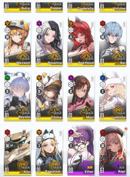[NA] NIKKE 22SSR 3Collab Asuka+Rei+Mari+Skin+Nayuta+Red Hood+Skin+Cinderella+Grave+Scalter Black Shadow+Harran++ GODDESS OF VICTORY starter account Evangelion-Mobile Games Starter