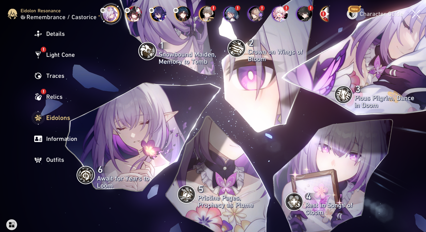 [NA/America] E6 Castorice + etc | Honkai Star Rail Farmed Starter Account-Mobile Games Starter
