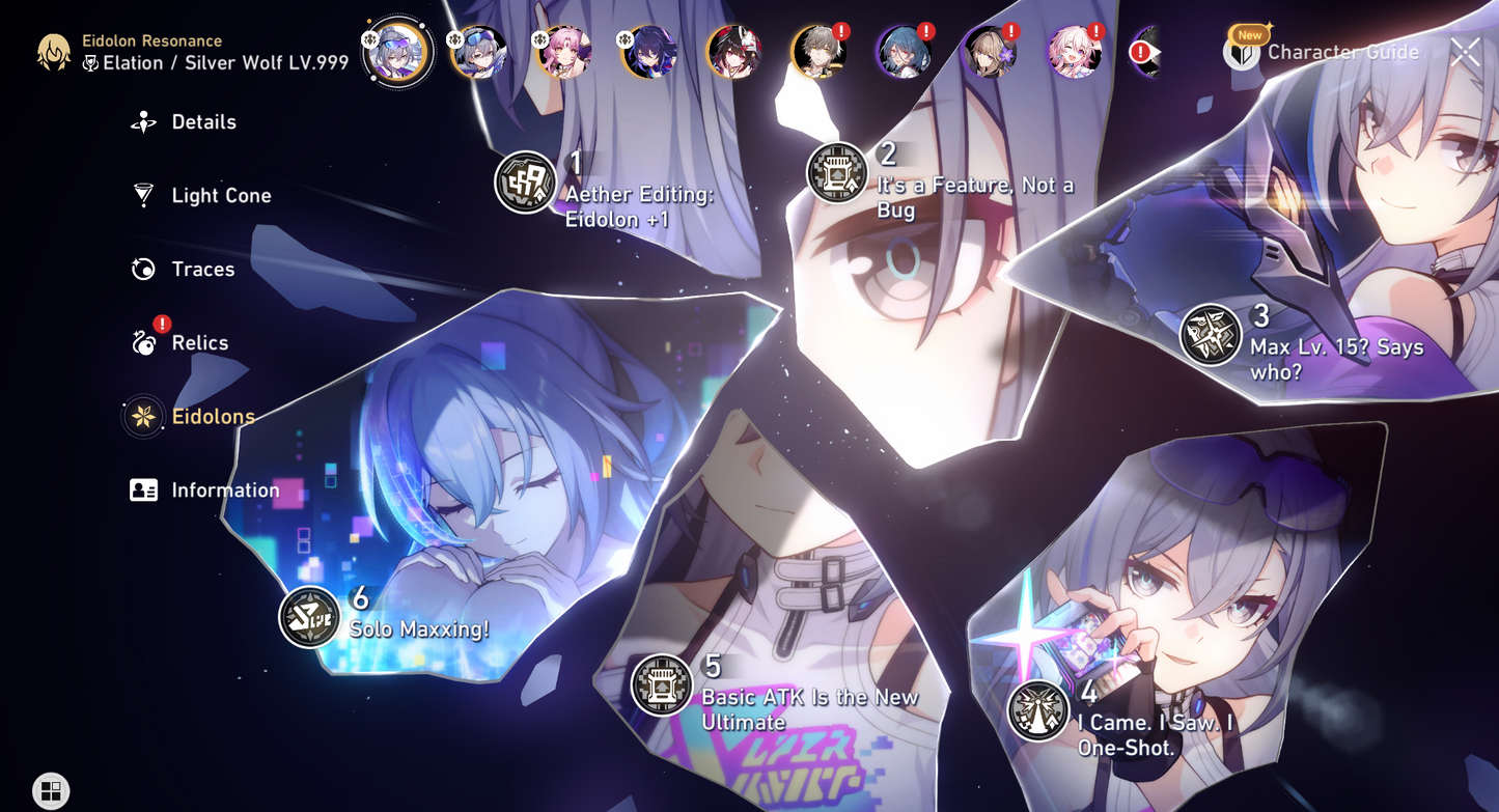 [NA/America] E6 Silver Wolf Lv 999 + Signature Light Cone + E1 Silver Wolf + etc | Honkai Star Rail Farmed Starter Account-Mobile Games Starter