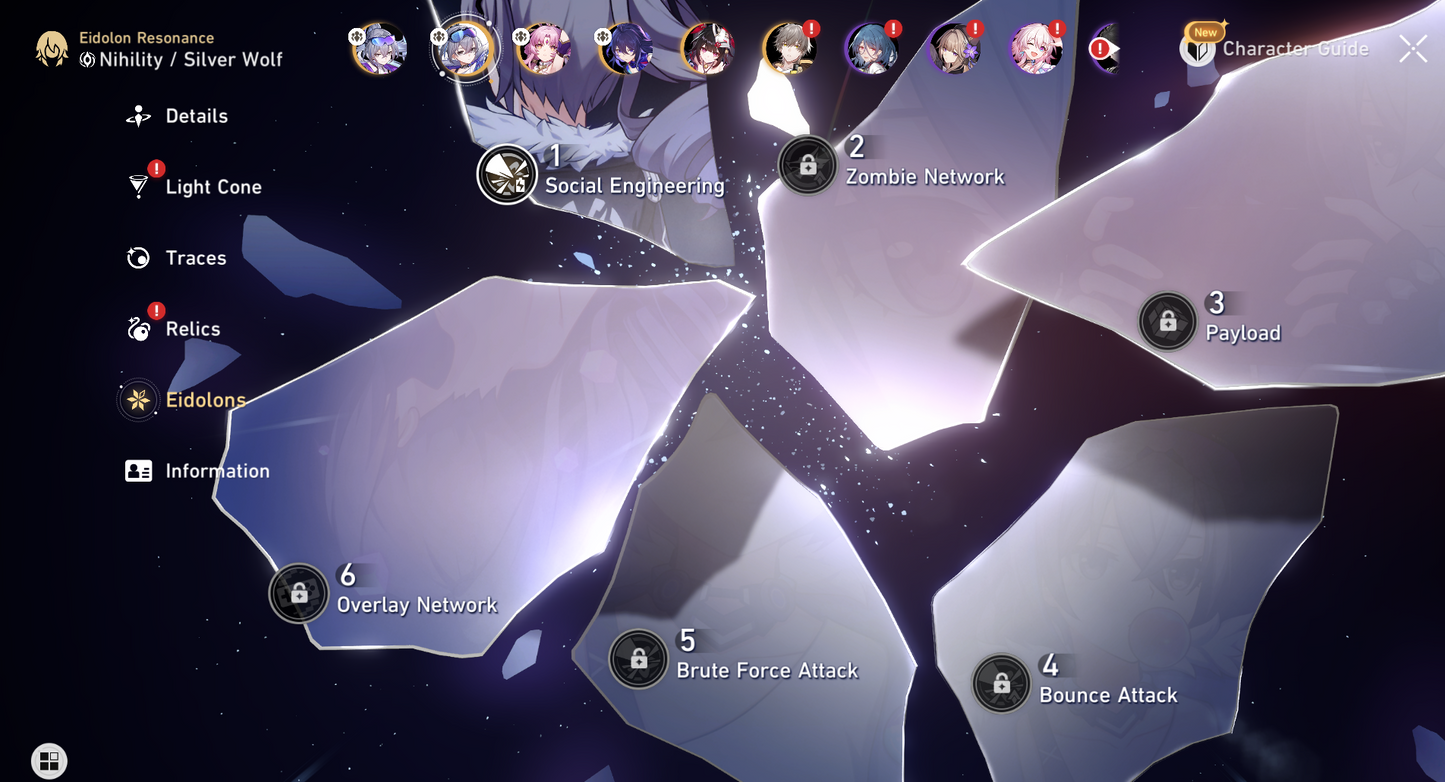 [NA/America] E6 Silver Wolf Lv 999 + Signature Light Cone + E1 Silver Wolf + etc | Honkai Star Rail Farmed Starter Account-Mobile Games Starter