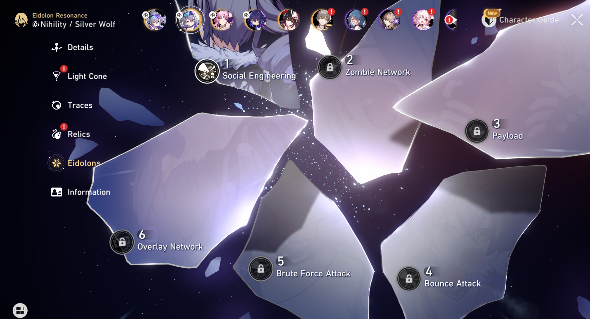 [NA/America] E6 Silver Wolf Lv 999 + Signature Light Cone + E1 Silver Wolf + etc | Honkai Star Rail Farmed Starter Account-Mobile Games Starter