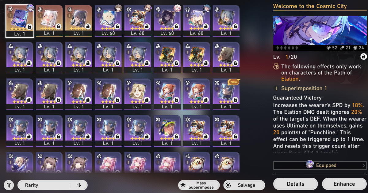 [NA/America] E6 Silver Wolf Lv 999 + Signature Light Cone + Pearl + E1 Silver Wolf + etc | Honkai Star Rail Farmed Starter Account-Mobile Games Starter