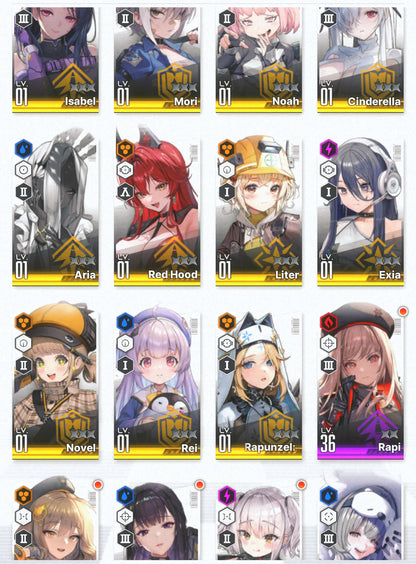 [NA]EN GODDESS OF VICTORY NIKKE 19SSR Red Hood+Skin+Cinderella+Grave+Dorothy+Scarlet+Liter+Isabel+Noah+Novel++ starter account-Mobile Games Starter
