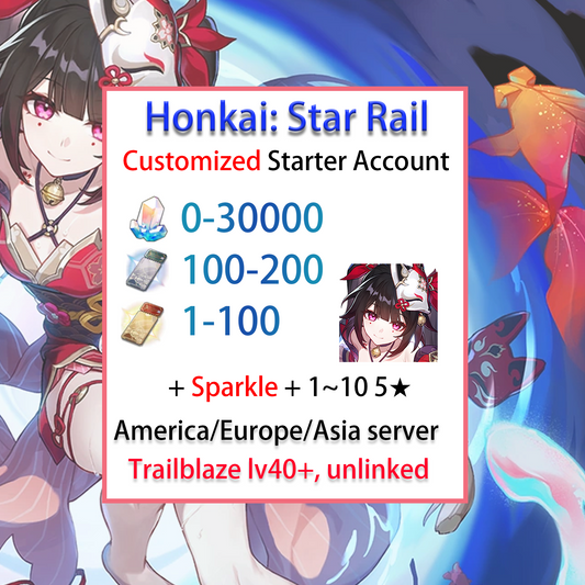[ALL SERVER] [INSTANT] Sparkle / Hanabi Honkai: Star Rail Account America NA/Europe EU/Asia Starter/Farmed/Reroll/Endgame