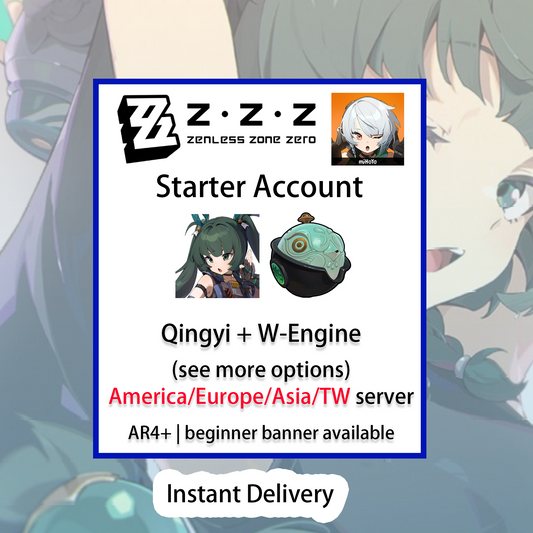 [NA/EU/ASIA] Qingyi + Signature/Ice-Jade Teapot | Zenless Zone Zero ZZZ Starter Account America/Europe/Asia/TW (see options)-Mobile Games Starter