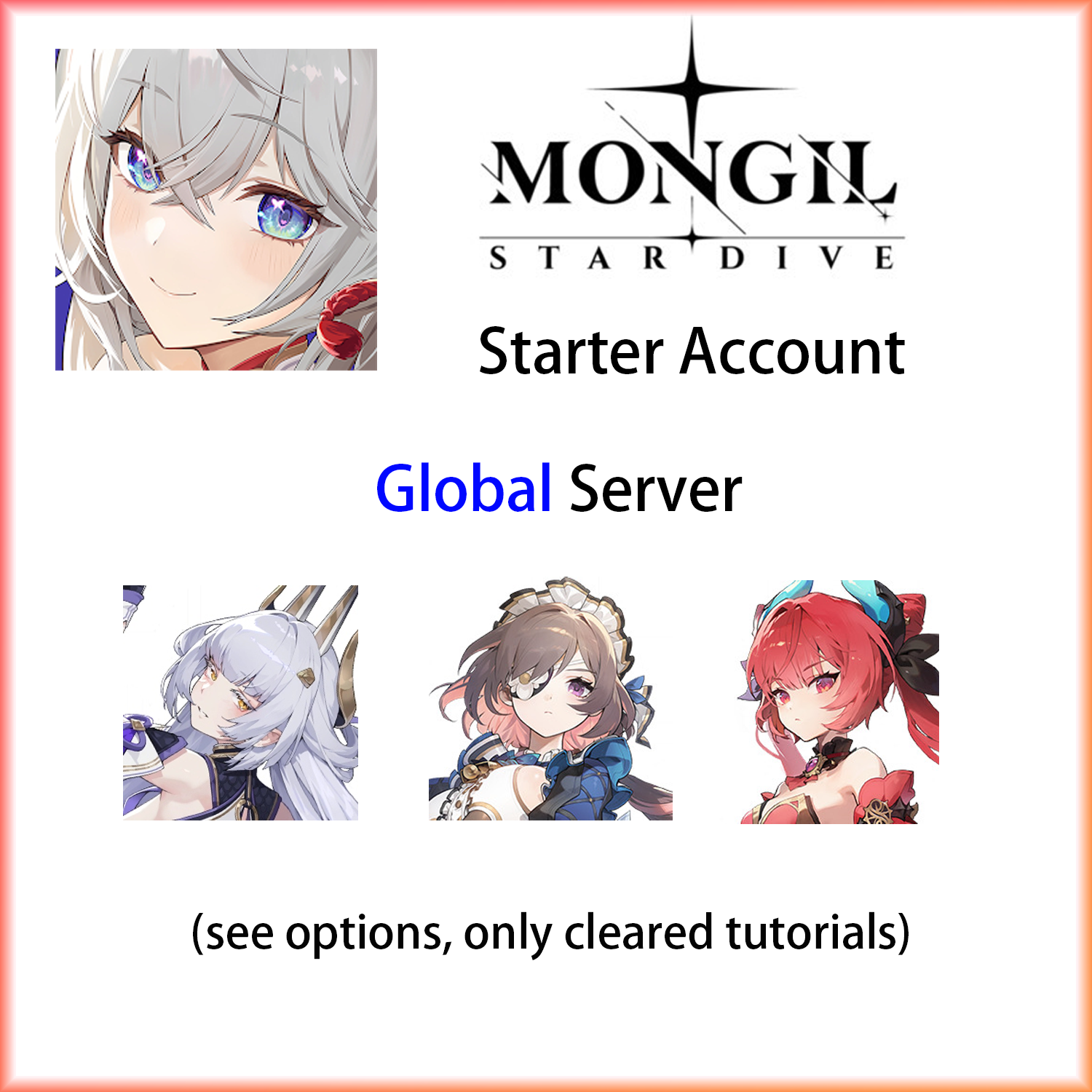 [GLOBAL][INSTANT] Nagi Esther Flare Jiwon | MONGIL: STAR DIVE Starter Account (see options)-Mobile Games Starter