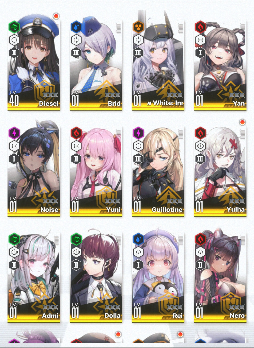 [NA]GODDESS OF VICTORY NIKKE 12SSR Nero+Yan+Noise+Dolla+Admi+Yuni+Rei+ ...