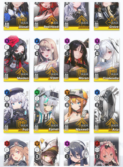 [NA]GODDESS OF VICTORY NIKKE 17SSR 2 Red Hood+Skin+Cinderella+Grave+Viper+Epinel+Exia+Rei++ starter account-Mobile Games Starter