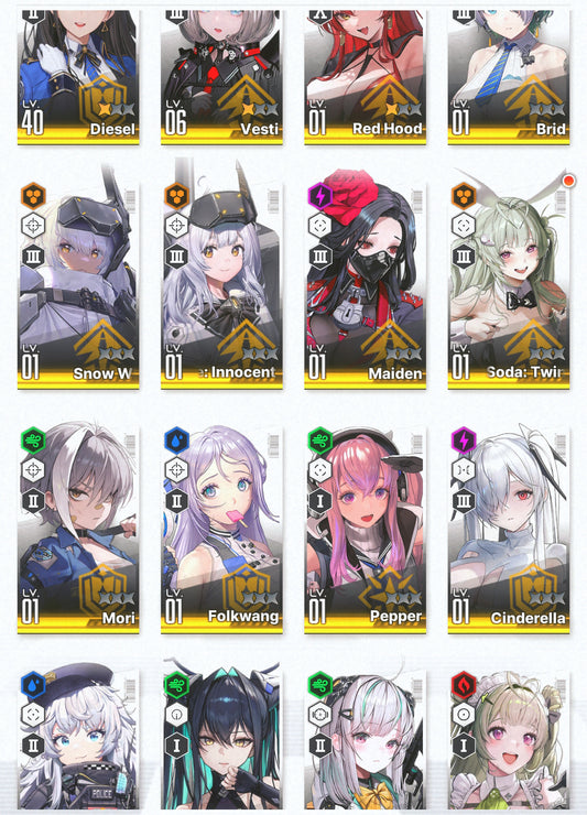 [NA]GODDESS OF VICTORY NIKKE 18SSR Red Hood+Skin+Cinderella+Little Mermaid+Bunny Soda+Pepper+Maiden+Admi+Rei++ starter account-Mobile Games Starter