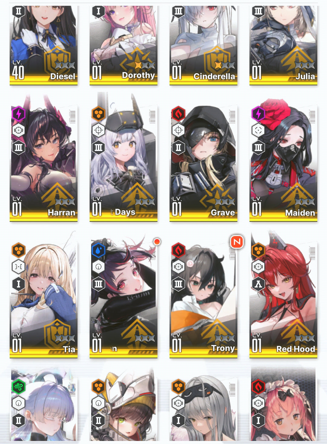 [NA]GODDESS OF VICTORY NIKKE 18SSR+Pity Red Hood+Skin+Nayuta+Cinderella+Grave+Dorothy+Harran+Maiden+Julia+Frima+Rei++ starter account-Mobile Games Starter