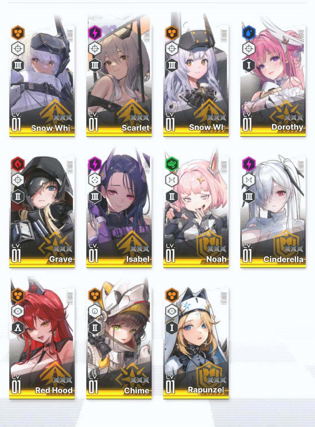 [NA]GODDESS OF VICTORY NIKKE 22SSR Red Hood+Skin+Scarlet+Cinderella+Grave+Dorothy+Liter+Noah+Snow White+Noise++ starter account-Mobile Games Starter