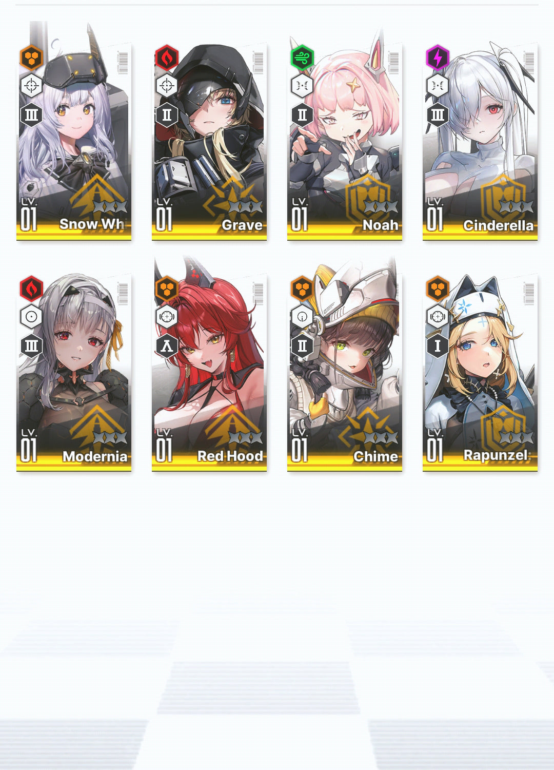 [NA]GODDESS OF VICTORY NIKKE 23SSR+Pity Modernia+skin+Red Hood+Skin+2 Nayuta+Cinderella+Grave++2x Soda+Julia+Noise+Rei++ starter account-Mobile Games Starter