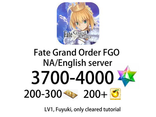 [NA][INSTANT] FGO 3700-4000SQ + 200-300 tickets Fate Grand Order Fuyuki starter account-Mobile Games Starter