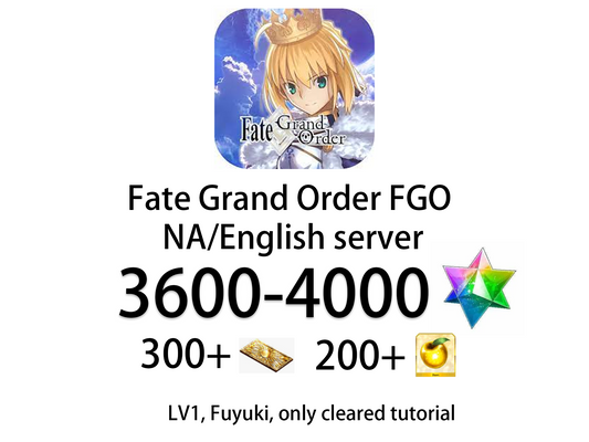[NA][INSTANT] FGO 3600-4000SQ + 300-400 tickets Fate Grand Order Fuyuki starter account-Mobile Games Starter