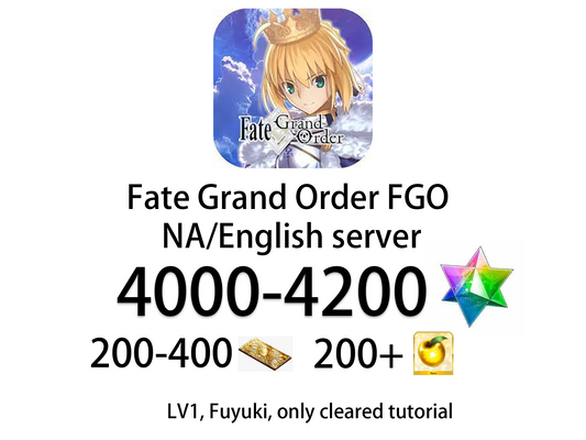 [NA][INSTANT] FGO 4000-4200SQ + 200-400 tickets Fate Grand Order Fuyuki starter account-Mobile Games Starter