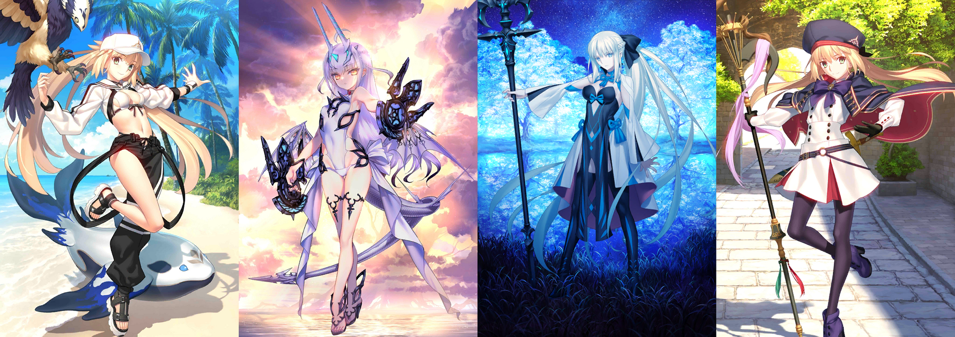[NA][INSTANT] FGO Altria Caster (Berserker) + Melusine (ruler) Morgan + Altria Caster + 3000SQ/150-200 tickets Fate Grand Order starter account-Mobile Games Starter