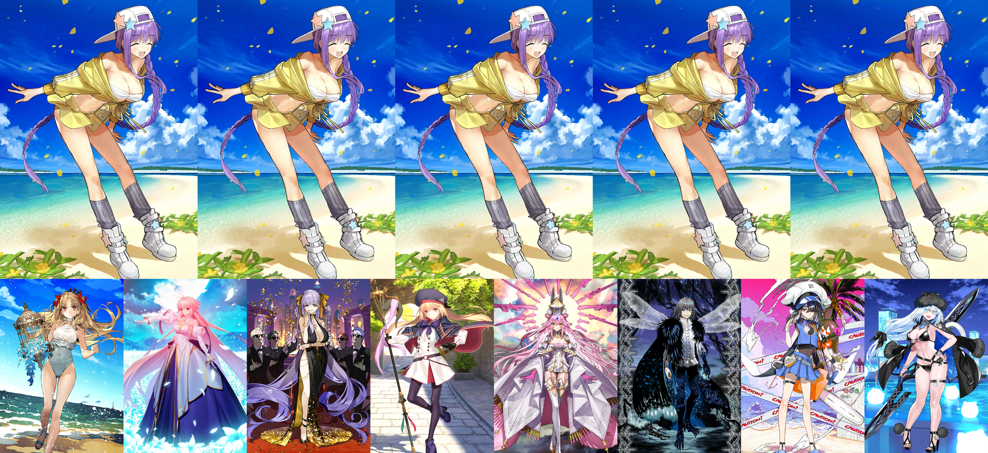 [NA][INSTANT] FGO NP5 BB summer + Space Ereshkigal BB Dubai Altria Caster Koyanskaya Oberon Arcueid Fate Grand Order endgame account LB6-Mobile Games Starter