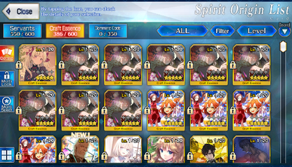 [NA] [INSTANT] FGO NP5 Dark + NP2 Morgan + Altria Caster Koyanskaya Oberon + 400-600SQ Fate Grand Order endgame account LB6-Mobile Games Starter