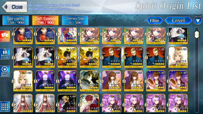 [NA][INSTANT] FGO NP5 Tam Lin Lancelot + Melusine ruler / Space Ereshkigal Aesc + Altria Caster Koyanskaya Chloe Fate Grand Order endgame account (see options)-Mobile Games Starter