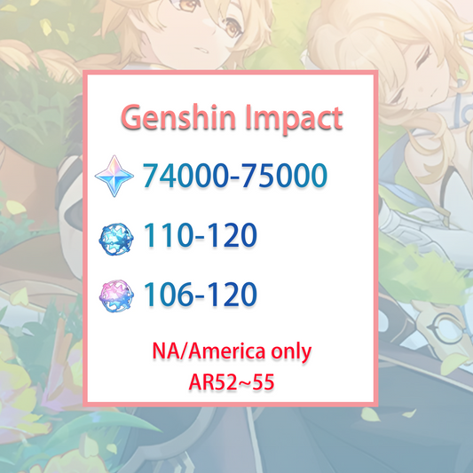[NA][INSTANT] Genshin Impact 74000-75000 primogems, Wishes AMERICA Starter Account-Mobile Games Starter